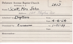 Scott, Mrs. John by Delaware Avenue Baptist Church