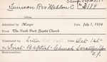 Tennison, Rev. Wahlon C by Delaware Avenue Baptist Church