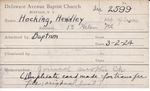 Hocking, Mr. Reginald by Delaware Avenue Baptist Church