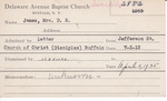 James, Mrs. DS by Delaware Avenue Baptist Church
