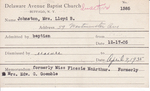 Johnston, Mrs. Lloyd B by Delaware Avenue Baptist Church