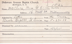 McClure, Mrs. Ida by Delaware Avenue Baptist Church