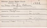 Palmer, Mrs. Clayton by Delaware Avenue Baptist Church