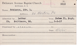 Robinson, Mr. Edward Lewis by Delaware Avenue Baptist Church