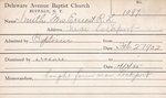 Smith, Mr. Ernest RL by Delaware Avenue Baptist Church