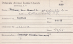 Wickson, Mrs. Howard L by Delaware Avenue Baptist Church