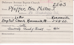 Pfeffer, Mrs. Milton John by Delaware Avenue Baptist Church