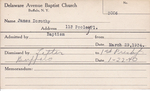 James, Ms. Dorothy by Delaware Avenue Baptist Church