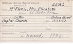 McElvein, Mrs. Elizabeth by Delaware Avenue Baptist Church