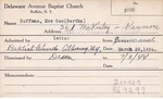 Hoffman, Mrs. Bertha by Delaware Avenue Baptist Church