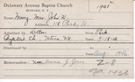 Menz, Mrs. John H by Delaware Avenue Baptist Church