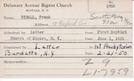 Ridall, Mr. Frank by Delaware Avenue Baptist Church