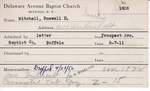 Mitchell, Mr. Roswell H by Delaware Avenue Baptist Church