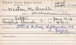 Weston, Mr. Orville by Delaware Avenue Baptist Church