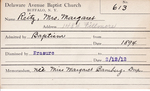 Remington, Ms. Helen A by Delaware Avenue Baptist Church