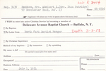 Reckhow, Mr. Adelbert J by Delaware Avenue Baptist Church