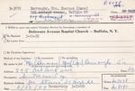 Burroughs, Mrs. Sherman by Delaware Avenue Baptist Church