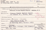 Reedy, Rev. John E by Delaware Avenue Baptist Church