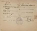 Movement Order for Lieutenant Walter Drzewieniecki from Baghdad to Palestine (English)