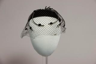 Black Headpiece with Dots