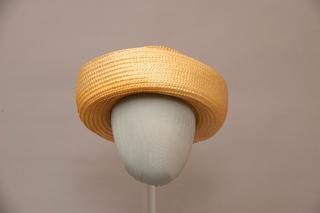 Large Straw Hat with Yellow Ribbon