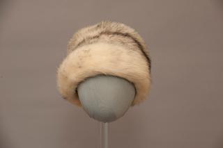 White and Black Fur Hat