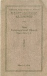 Officers, Organizations, Members, and Honor Roll Publication; 1919 by First Congregational United Church of Christ