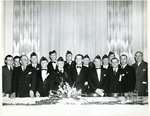 Group photo of men at a banquet. by The Francis Fronczak Collection