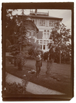Man in front of the Paderewski residence at Riond-Bosson, Switzerland by The Francis Fronczak Collection