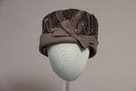 Grey Beaded Hat by Buffalo State Fashion And Textile Technology Department