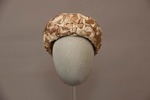 Tan and White Woven Hat by Buffalo State Fashion And Textile Technology Department