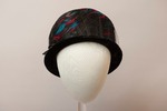 Black Hat with Red, Blue, and Black Feathers by Buffalo State Fashion And Textile Technology Department