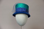 Green and Blue Hat with Blue Netting by Buffalo State Fashion And Textile Technology Department