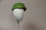 Green Velvet Hat with Netting by Buffalo State Fashion And Textile Technology Department