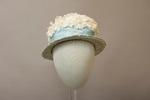 Light Blue Hat with White Flowers by Buffalo State Fashion And Textile Technology Department
