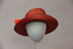 Red Straw Hat by Buffalo State Fashion And Textile Technology Department