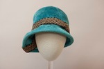 Turquoise Velour Hat by Buffalo State Fashion And Textile Technology Department