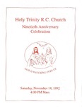 Anniversary Book; 90th Celebration; November 14, 1992 (1of2) by Holy Trinity Roman Catholic Church and Cemetery