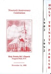 Anniversary Book; 90th Celebration; November 14, 1992 (2of2) by Holy Trinity Roman Catholic Church and Cemetery