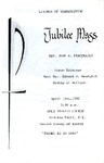 Events and Activities; Jubille Mass; Rev. John A. Praczkajlo; 1982