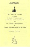Ordination Anniversary; 25th Rev. Leonard E. Biniszkiewicz; 1988 by Holy Trinity Roman Catholic Church and Cemetery