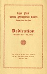 Church Programs; Dedication; 1934 by Hyde Park Presbyterian Church