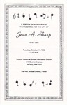 1986-10-14; Pamphlets; A Service of Worship and Thanksgiving for the life of Jean A Sharp