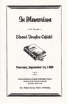 1989-09-14; Pamphlets; In Memoriam for the late Edward Douglas Cofield