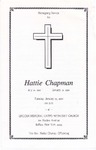 1990-01-23; Pamphlets; Homegoing Service for Hattie Chapman