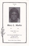1991-03-16; Pamphlets; Obsequies of Mary L Mathis