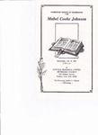 1991-07-31; Pamphlets; Homegoing Service of Celebration for Mabel Cooke Johnson by Lincoln Memorial United Methodist Church