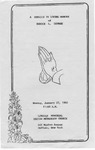 1992-01-27; Pamphlets; A Service in Loving Memory of Eunice L Dupree