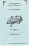 1992-05-04; Pamphlets; A Service of Worship and Celebration for the Life of Charles Presbery Ruff by Lincoln Memorial United Methodist Church