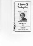 1992-05-08; Pamphlets; A Service of Thanksgiving for the Life of Shirley Ann Terry Davis